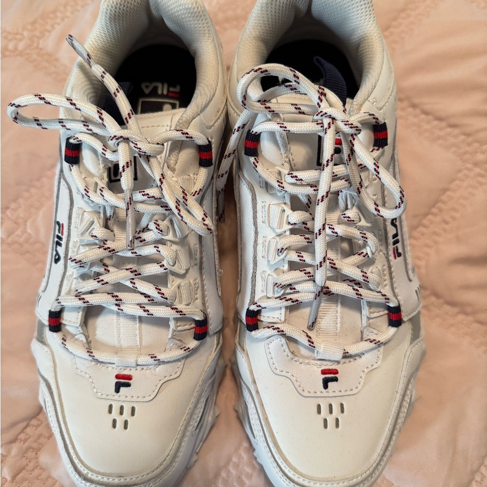 Fila women's White and Navy Sneakers